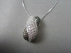 ESTATE 1.50CT WHITE & BLACK DIAMOND 14K WHITE GOLD X PAVE INFINITY PENDANT CHAIN