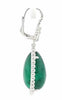 EXTRA LARGE 44.79CT DIAMOND & AAA EMERALD 18K WHITE GOLD 3D MULTI SHAPE EARRINGS