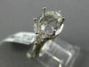 LARGE .70CT DIAMOND 14KT WHITE GOLD 3D HALO ROUND SEMI MOUNT ENGAGMENT RING