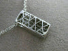 ESTATE .50CT DIAMOND 14KT WHITE GOLD 3D INVISIBLE PRINCESS WAVE PENDANT #14792
