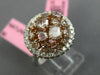 ESTATE WIDE 2.0CT MULTI COLOR DIAMOND 18KT WHITE & ROSE GOLD 3D ANNIVERSARY RING