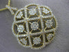 EFFY LARGE 3.0CT DIAMOND 14KT YELLOW GOLD OPEN FILIGREE FLOWER FLOATING PENDANT