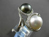 ESTATE EXTRA LARGE 1.13CT DIAMOND & AAA PEARL 18KT WHITE GOLD INFINITY RING