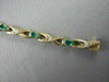 ESTATE 14KT 2.42 CTW EMERALD & DIAMONDS YELLOW GOLD BRACELET