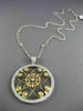 ESTATE 1.36CT DIAMOND 14KT 2 TONE GOLD 3D FILIGREE BY THE YARD CIRCULAR PENDANT