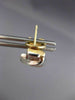 ESTATE 1.16CT DIAMOND 14K TWO TONE GOLD CLASSIC PRINCESS CLIP ON EARRINGS #18198