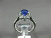 ESTATE 1.78CT DIAMOND & AAA TANZANITE 18KT WHITE GOLD OVAL HALO ENGAGEMENT RING