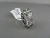 ESTATE FILIGREE 14KT WHITE 14.48CT RECTANGULAR AAA PINK AMETHYST GOLD RING