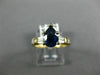 ESTATE 2.16CT DIAMOND & AAA SAPPHIRE 14K YELLOW GOLD 3D ENGAGEMENT RING #25404