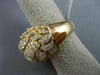 ESTATE LARGE 3.76CT ROUND DIAMOND 18KT ROSE GOLD 3D MULTI SHELL CLUSTER FUN RING