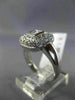 ESTATE WIDE 1.0CT ROUND & PRINCESS DIAMOND 14KT WHITE GOLD SQUARE INVISIBLE RING