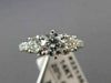 ESTATE EGL 1.47CT DIAMOND 14KT WHITE GOLD 3 STONE ETOILE ENGAGEMENT RING #22135