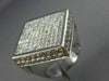 EXTRA LARGE 6.50CT ROUND & PRINCESS DIAMOND 18K WHITE GOLD SQUARE INVISIBLE RING