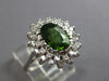 LARGE 2.60CT DIAMOND & AAA INTENSE PERIDOT 14K WHITE GOLD ENGAGEMENT RING #28312