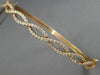 ESTATE WIDE 1.02CT DIAMOND 14KT ROSE GOLD INFINITY SEMI ETERNITY BANGLE BRACELET