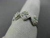 ESTATE LARGE .76CT DIAMOND 18K WHITE GOLD CLUSTER SQUARE SEMI ETERNITY LOVE RING