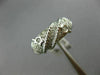 ESTATE .34CT ROUND DIAMOND 18KT WHITE GOLD 3D DOUBLE STAR ROPE LOVE FUN RING