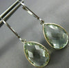 6.0CT AAA GREEN AMETHYST 14KT WHITE GOLD PEAR SHAPE LEVER BACK HANGING EARRINGS