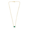 2.58CT DIAMOND & AAA EMERALD 18K YELLOW GOLD EMERALD CUT SOLITAIRE LOVE NECKLACE