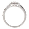 ESTATE .52CT DIAMOND 18KT WHITE GOLD CLUSTER CIRCULAR SEMI ETERNITY PROMISE RING