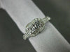 ESTATE .50CT DIAMOND 14KT WHITE GOLD 2 STONE SIDE BY SIDE FILIGREE MILGRAIN RING