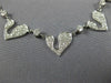 ESTATE 1.97CT DIAMOND 18KT WHITE GOLD 3D MULTI HEART BY THE YARD LOVE NECKLACE