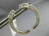 ANTIQUE .72CT DIAMOND 14KT WHITE GOLD 3D CLASSIC MOON SHAPE EARRINGS #21750