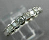 ESTATE .50CT DIAMOND 14KT WHITE GOLD 9 STONE SEMI BEZEL ETOILE ANNIVERSARY RING