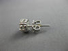 ESTATE LARGE 1.15CT DIAMOND 14KT WHITE GOLD FLOWER CLUSTER STUD EARRINGS #22438