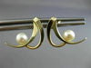 ESTATE AAA SOUTH SEA PEARL 14K YELLOW GOLD 3D DOUBLE ROW HANGING EARRINGS #26234