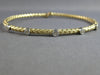 .18CT DIAMOND 14K 2 TONE GOLD 5 STONE FLEXIBLE WOVEN ETOILE CUFF BANGLE BRACELET
