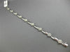 ESTATE LONG 1.40CT DIAMOND 14KT WHITE GOLD 3D FLOWER BY THE YARD TENNIS BRACELET