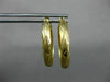 ESTATE 14KT YELLOW GOLD 3D CLASSIC MATTE & SHINY X LOVE HOOP EARRINGS #26314
