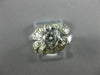ANTIQUE WIDE 1.59CT DIAMOND PLATINUM 3D ROUND & BAGUETTE ENGAGEMENT RING #26657