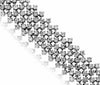 ESTATE WIDE 4.75CT DIAMOND 14KT WHITE GOLD CRISS CROSS MULTI ROW TENNIS BRACELET