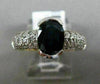1.84CT DIAMOND & AAA OVAL SAPPHIRE 14K YELLOW GOLD 3D SEMI BEZEL ENGAGEMENT RING