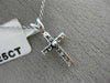 ESTATE .25CT DIAMOND 14KT WHITE GOLD 3D CLASSIC FLOATING CROSS PENDANT #25927