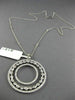 ESTATE 1.26CT DIAMOND 14KT WHITE GOLD 3D FILIGREE BY THE YARD CIRCULAR PENDANT