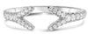 ESTATE .28CT DIAMOND 14KT WHITE GOLD 3D CLASSIC ROUND DOUBLE Y FUN RING