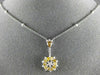 ESTATE 1.97CT WHITE & FANCY YELLOW DIAMOND 18KT WHITE & YELLOW GOLD 3D NECKLACE