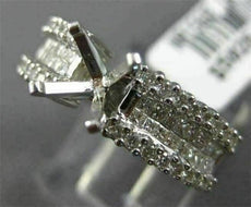 ESTATE .72CT DIAMOND 18KT WHITE GOLD ROUND & PRINCESS SEMI MOUNT ENGAGMENT RING