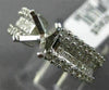 ESTATE .72CT DIAMOND 18KT WHITE GOLD ROUND & PRINCESS SEMI MOUNT ENGAGMENT RING