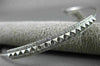 ESTATE .26CT DIAMOND 14KT WHITE GOLD PYRAMID SPIKE FLEXIBILE FUN BANGLE BRACELET