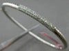 ESTATE .82CT DIAMOND 14KT WHITE GOLD 3D PAVE ROPE DESIGN BANGLE BRACELET