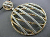 MASSIVE 4.08CT WHITE & PINK DIAMOND 18K WHITE & ROSE GOLD 3D CRISS CROSS PENDANT