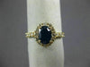 ESTATE 1.47CT DIAMOND & AAA SAPPHIRE 14KT YELLOW GOLD OVAL HALO ENGAGEMENT RING