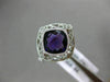 1.74CT DIAMOND & AAA AMETHYST 14KT WHITE GOLD 3D OPEN FILIGREE ETOILE FUN RING