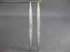 ESTATE LARGE 1.19CT DIAMOND 18KT WHITE GOLD 3D ELONGATED BAR HANGING EARRINGS