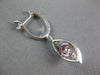 ESTATE 1.52CT DIAMOND & AAA RUBY 18KT WHITE GOLD MARQUISE SHAPE HANGING EARRINGS
