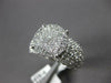 EXTRA LARGE 3.04CT DIAMOND 18KT WHITE GOLD 3D CLUSTER INVISIBLE ENGAGEMENT RING